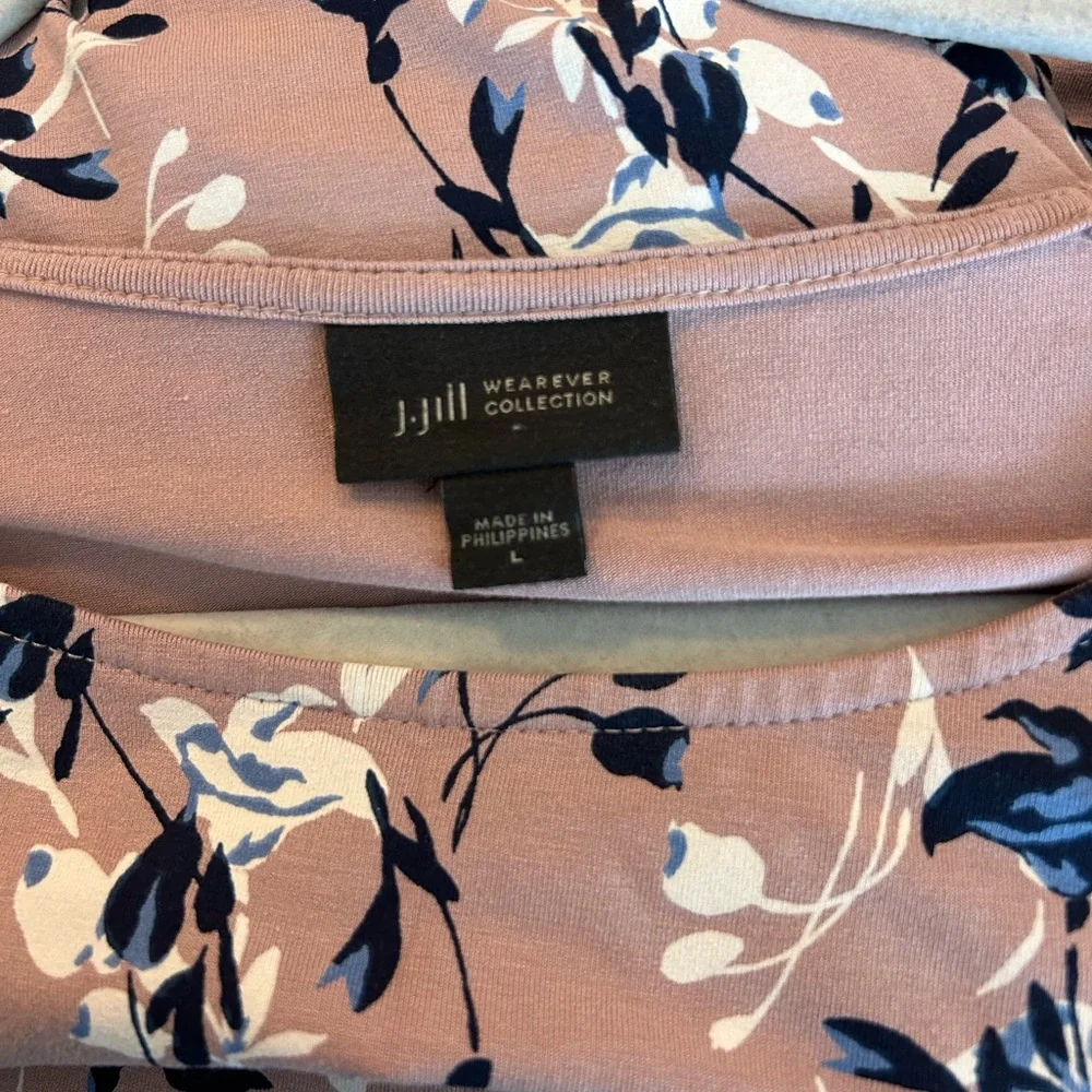 J Jill purple floral wear ever dress size large - Picture 4 of 4